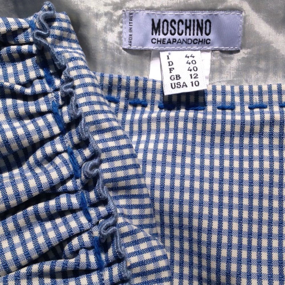 MOSCHINO Cheap+Chic Gingham Ruffle Skirt - Picture 3 of 5